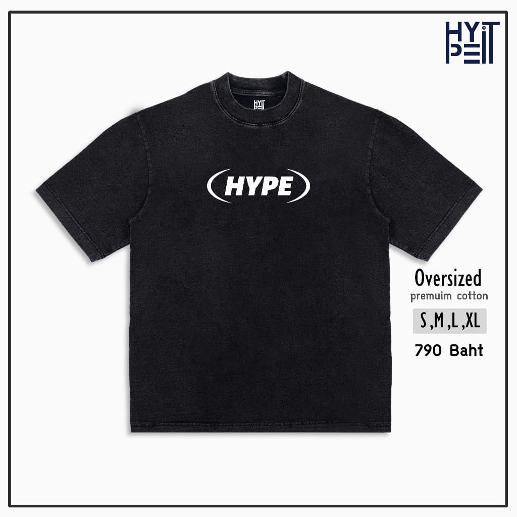 Hype It - Maxi Hype Logo Collection T-shirts เสื้อยืดแขนสั้นทรง Oversized แบรนด์ Hype It รูปที่ 9