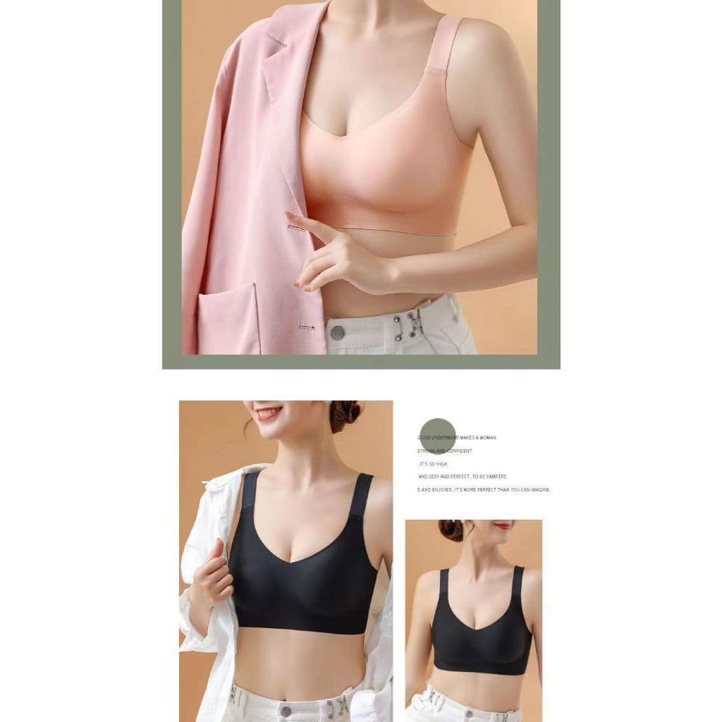 TAOZI เสื้อใน bra ชุดชั้นในเจลลี่ ชุดชั้นในยางพารา แบบบาง ไร้รอยต่อ ป้องกันการหย่อนคล้อย สําหรับผู้หญิง รูปที่ 7