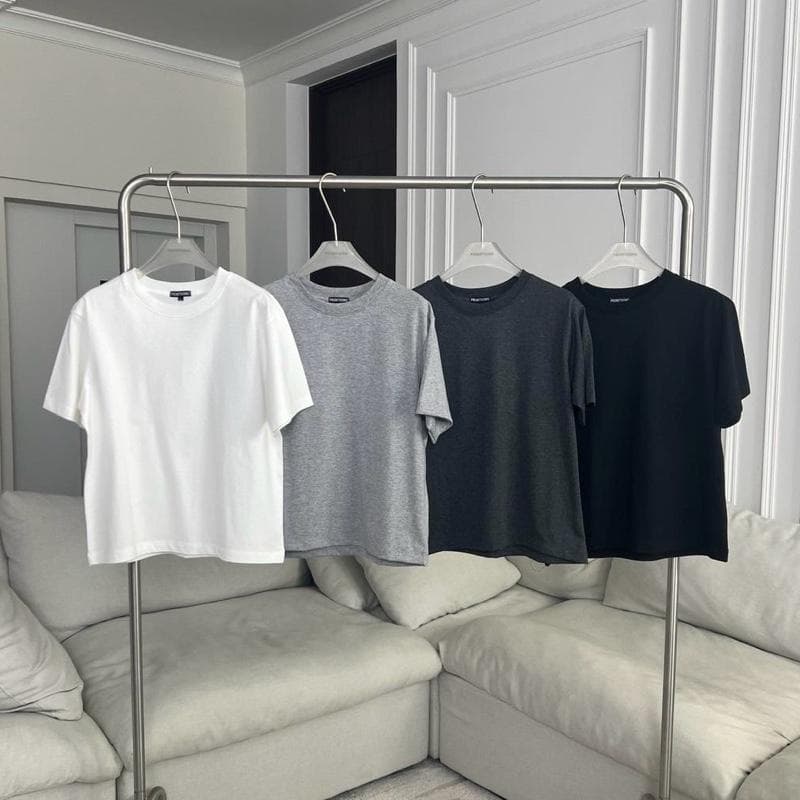 PTBZ001 Boxy crop tee เสื้อยืดคอกลมทรงบ๊อกซี่ PROMTHONG (งานไซส์)