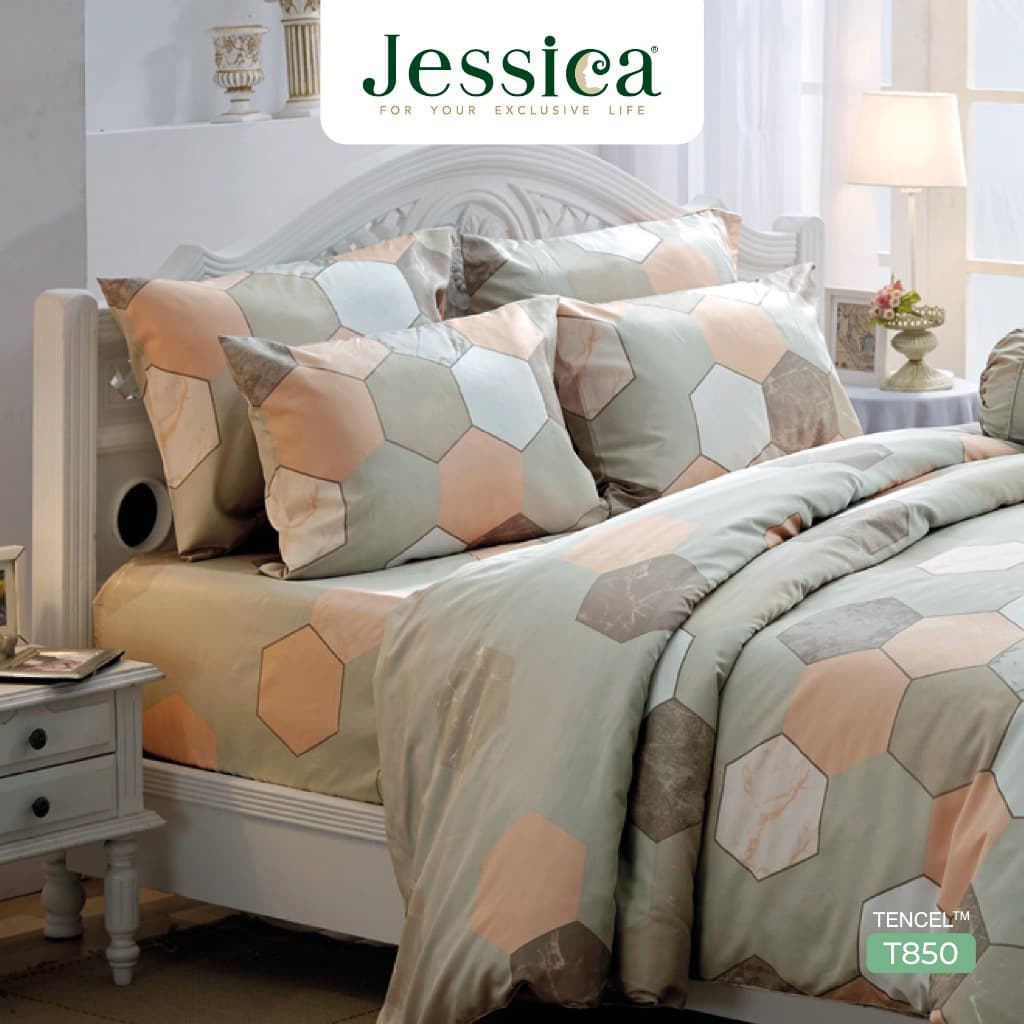 Jessica Tencel T850 ชุดเครื่องนอน ผ้าปูที่นอน ผ้าห่มนวม เจสสิก้า พิมพ์ลวดลายโดดเด่น ให้สัมผัสที่นุ่มลื่นดุจแพรไหม รูปที่ 3