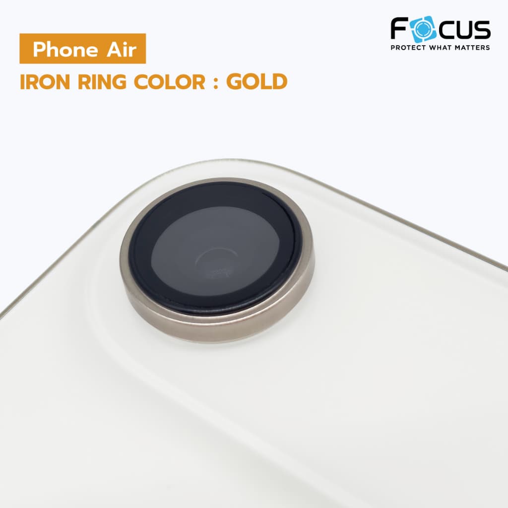 Focus กระจกเลนส์กล้อง ไทเทเนียมผิวด้าน กันรอย for iPhone 17 Pro Max Air 16e 17e รูปที่ 3