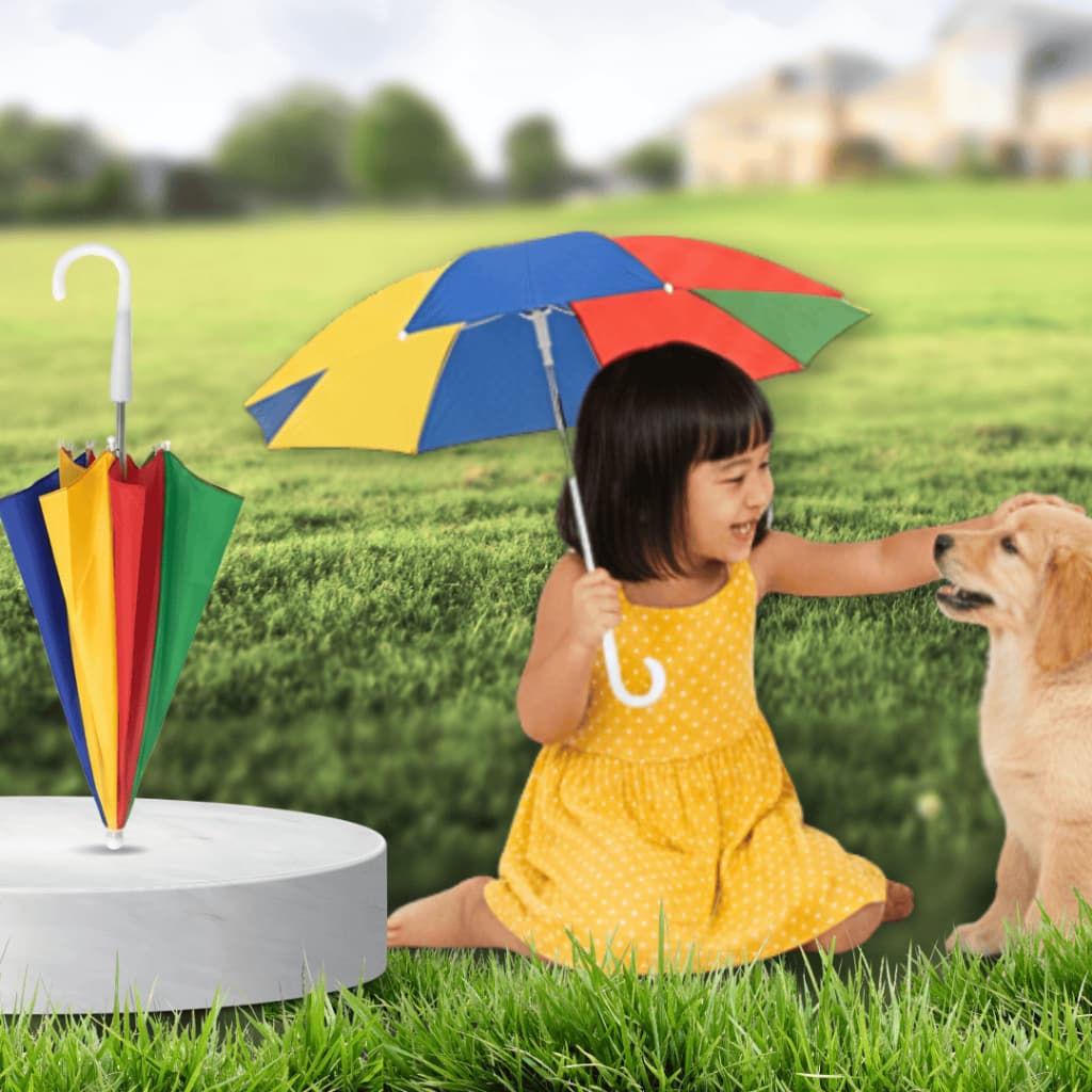 20warehouse ร่มพกพาสำหรับหนูน้อย สีรุ้งสดใส ร่มกันแดด/กันฝน สำหรับเด็ก ลายสีรุ้งสดใส น้ำหนักเบา รูปที่ 4