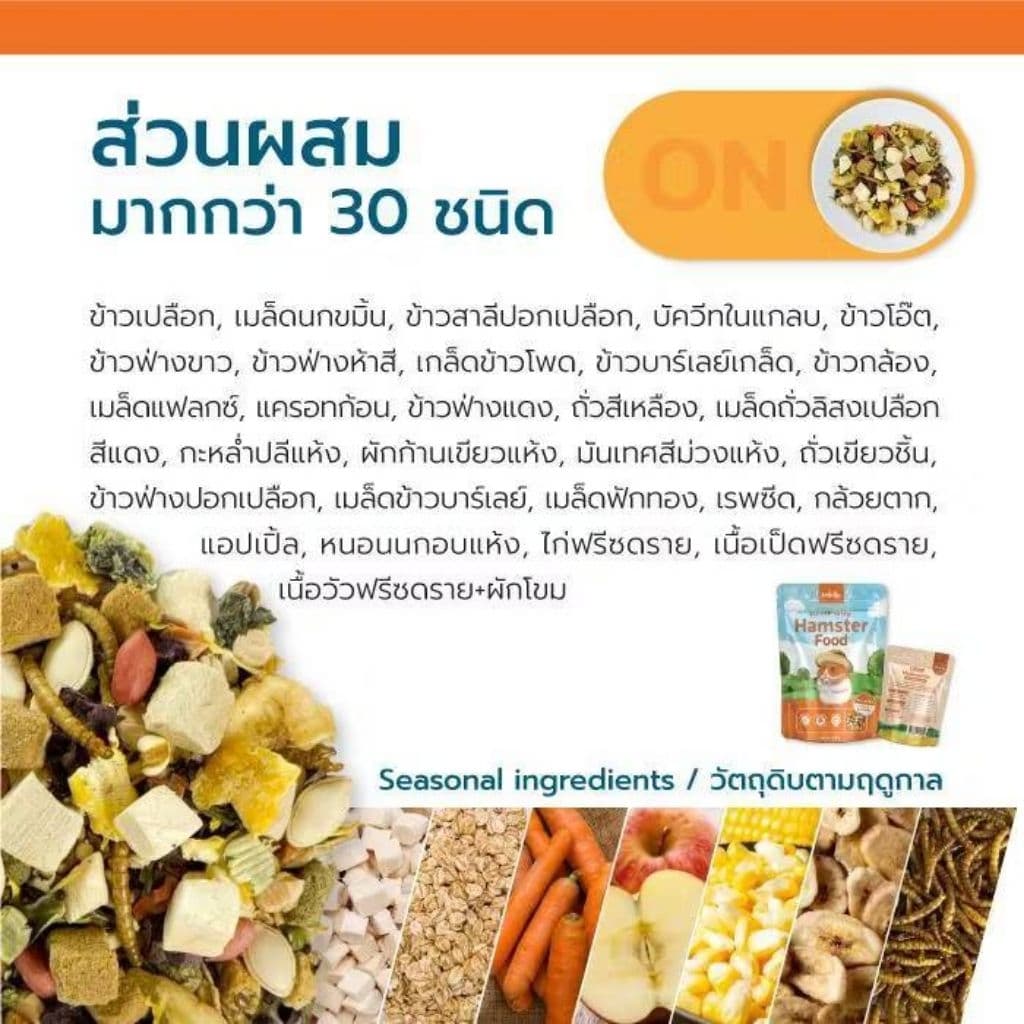 Morio Hamster food หนอนอบแห้ง อาหารหนูเเฮมสเตอร์ เม่นเเคระ สัตว์ฟันเเทะ รูปที่ 3