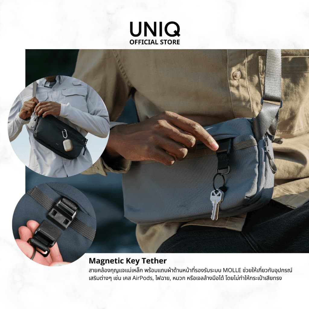 UNIQ Denver Crossbody กระเป๋าสะพายข้าง กระเป๋าคาดอก กระเป๋าสะพายไหล่ รูปที่ 6