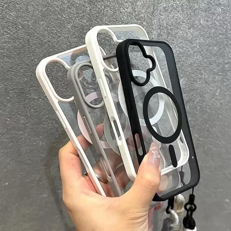 Magnetic เคส For Samsung A07 A17 A37 A57 A55 5G A56 A06 A36 A26 A16 A15 A54 A25 A35 S25 S26 Ultra S24 FE เคสใสกันกระแทก รูปที่ 7