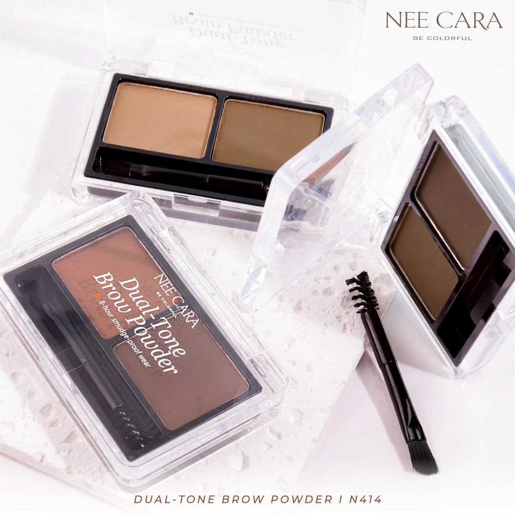 N414 BROW POWDER คิ้วฝุ่นดูโอ้2สี เขียนง่าย ติดทน รูปที่ 9