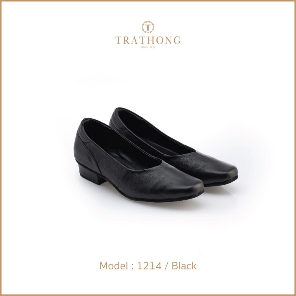 TRATHONG รุ่น 1214 รองเท้าหนังแท้ ส้นเตี้ย หนังนุ่ม ใส่สบาย เดินได้ทั้งวัน สูง 1 นิ้ว รูปที่ 2