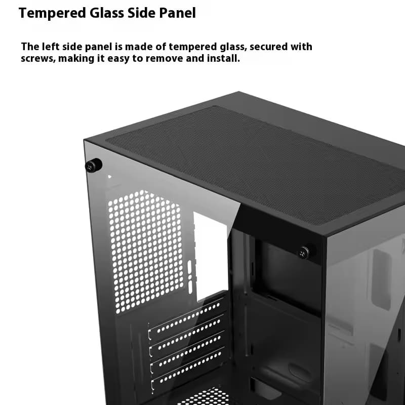 เคสคอมพิวเตอร์ MATX ATX Panorama Tempered Gaming Case เบอร์แก้ว toughened 3 มม รับประกันสินค้า 1 ปี รูปที่ 4