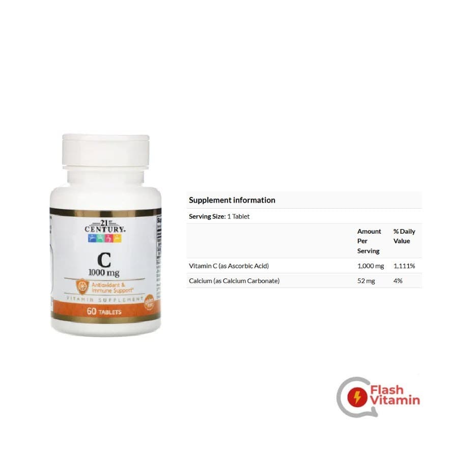 ขวดเล็ก / ใหญ่ 21st Century Vitamin C 500 / 1,000 mg - วิตามิน ซี เสริมภูมิต้านทาน รูปที่ 7