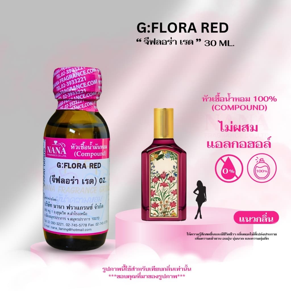 หัวเชื้อน้ำหอม 100% กลิ่นจีฟลอร่า เรด รูปที่ 1