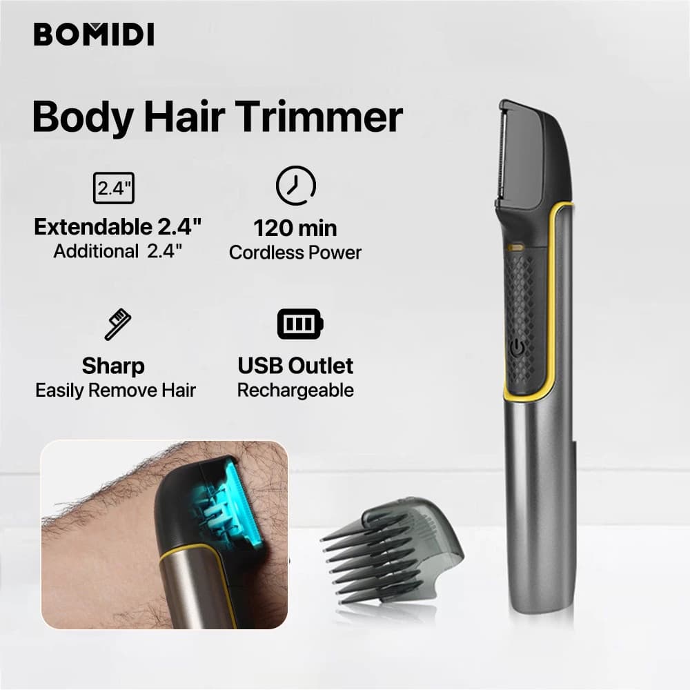 JIDUDU เครื่องโกนขนไฟฟ้า Trimmer สำหรับการดูแลขนทุกส่วนของร่างกาย รูปที่ 8