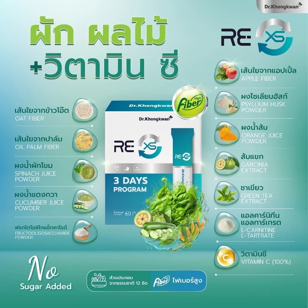 RE XS 3 Day Program Dr.Khongkwan ‭ดร.ของขวัญ กระตุ้นระบบขับถ่าย ดูดซึมดีขึ้น รูปที่ 8