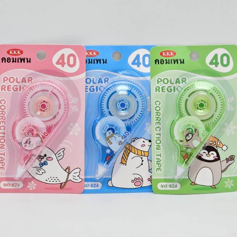 แพ็ค 12 ชิ้นสุ่มลาย KKK-KTS-SuperDเทปลบปากกา ลิควิดเทป ลายน่ารัก น่าใช้ ใช้ง่าย สะดวกสบาย ลื่นดี ไม่ติดขัด คละแบบ รูปที่ 3
