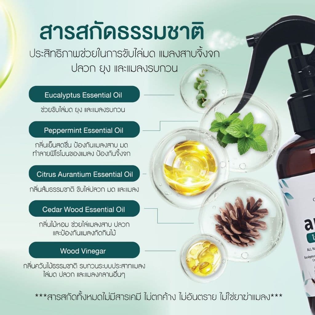 Anti-ANT สเปรย์ไล่มด ไล่แมลงสาบ ไล่จิ้งจก กำจัดปลวก มด จิ้งจก แมลง สูตรออร์แกนิค 100% 250 ml รูปที่ 3