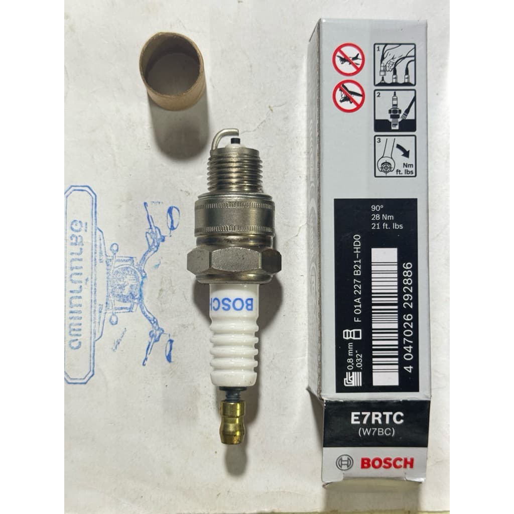BOSCH หัวเทียน 2 จังหวะเกลียวสั้น แท้ 100% Y80 Y100/111 Belle.100-R ALFA FR80 A80 A100 RC80/100/110 Crystal รูปที่ 8
