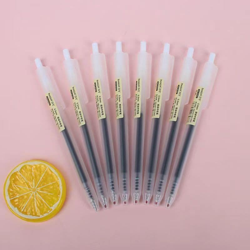 50 ชิ้น ปากกาลูกลื่น แบบกด สไตล์ ขนาด 0.5 mm หมึกเยอะมาก ปากกาเจล เครื่องใช้สำนักงาน รูปที่ 9