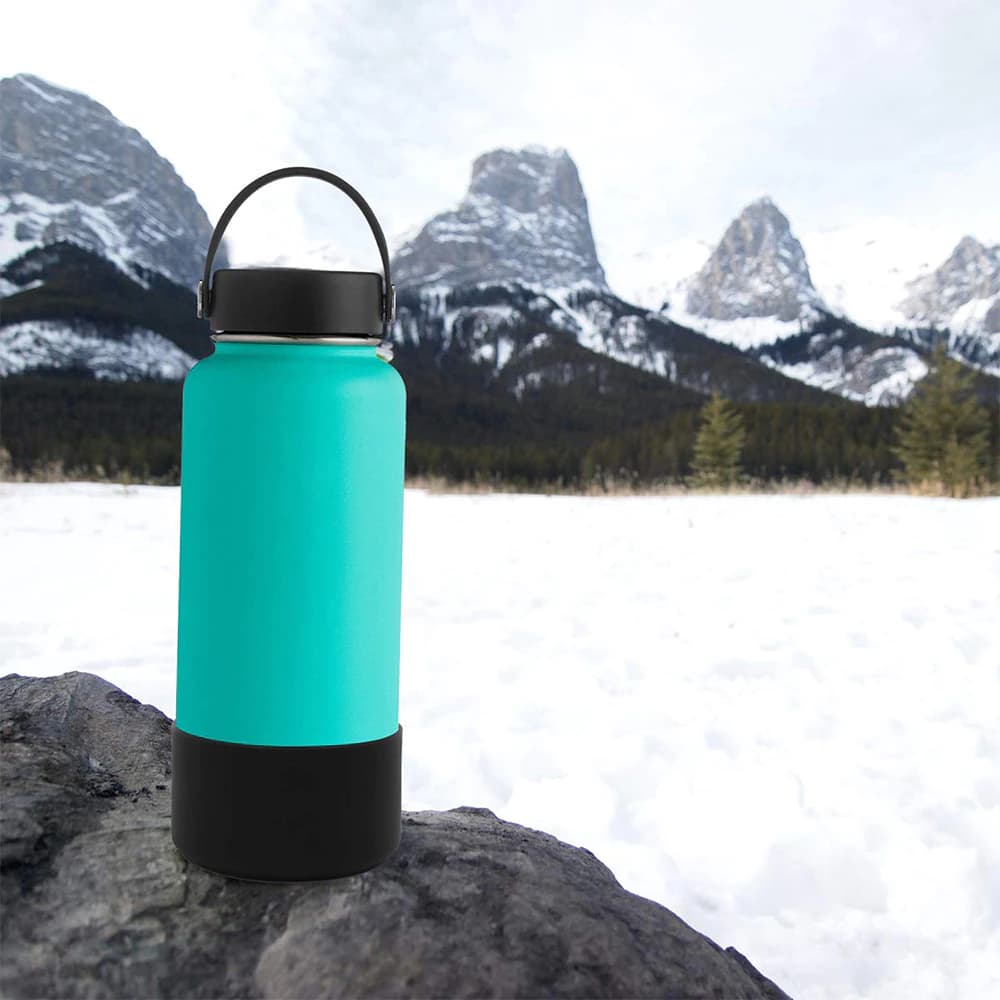บูทซิลิโคนป้องกันสําหรับ Aquaflask & Hydroflask | ขวดน้ําปากกว้าง 12oz-40oz | ปลอกหุ้มด้านล่างกันลื่นปลอดสาร BPA รูปที่ 2