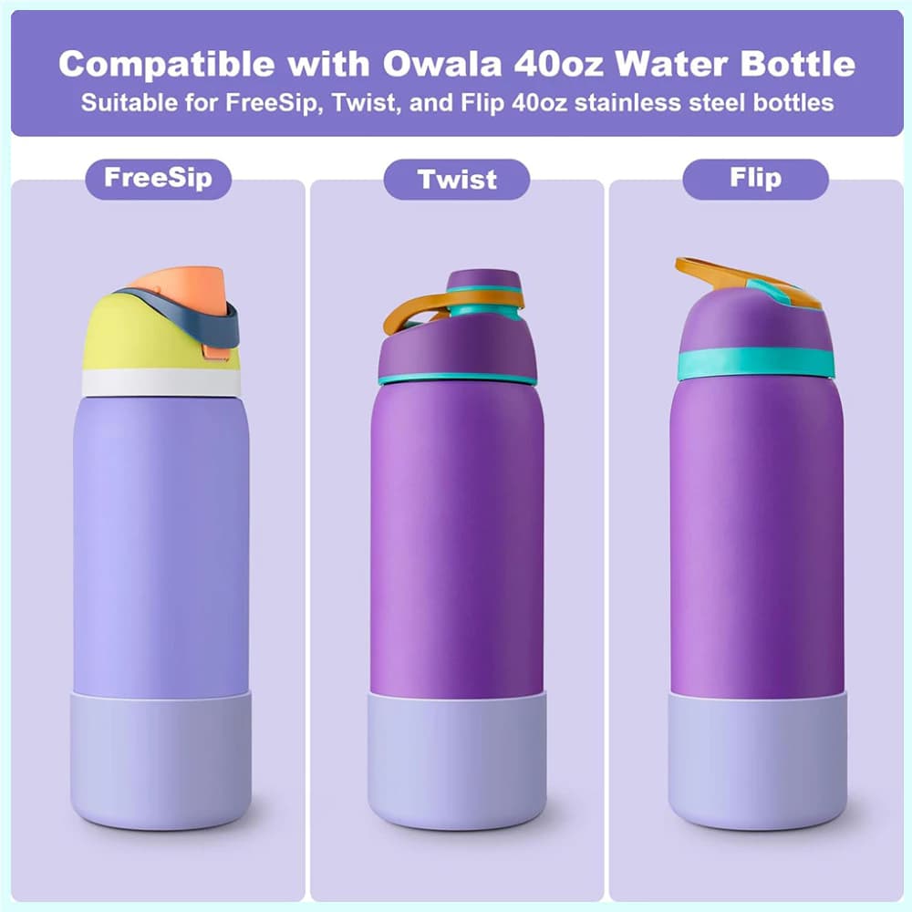 บูทซิลิโคนป้องกันสําหรับ Aquaflask & Hydroflask | ขวดน้ําปากกว้าง 12oz-40oz | ปลอกหุ้มด้านล่างกันลื่นปลอดสาร BPA รูปที่ 4