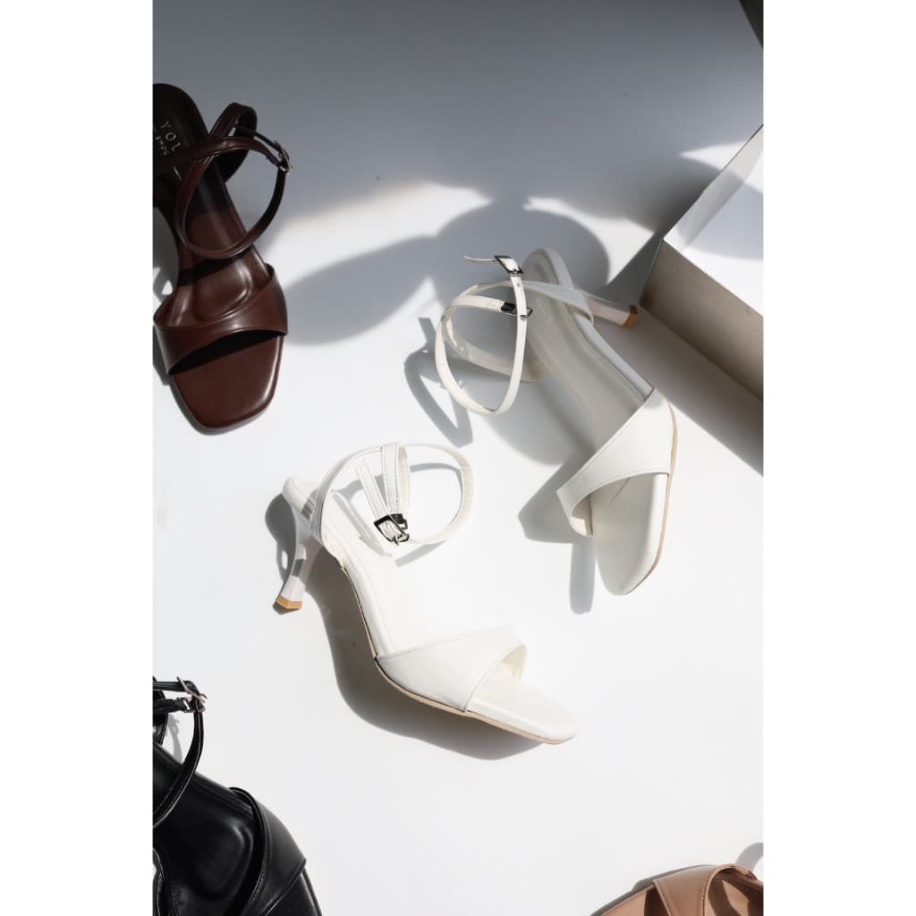YOURSHOES B23 / รองเท้าส้นสูง 3นิ้ว รองเท้ารัดข้อ รองเท้าผู้หญิง รูปที่ 4