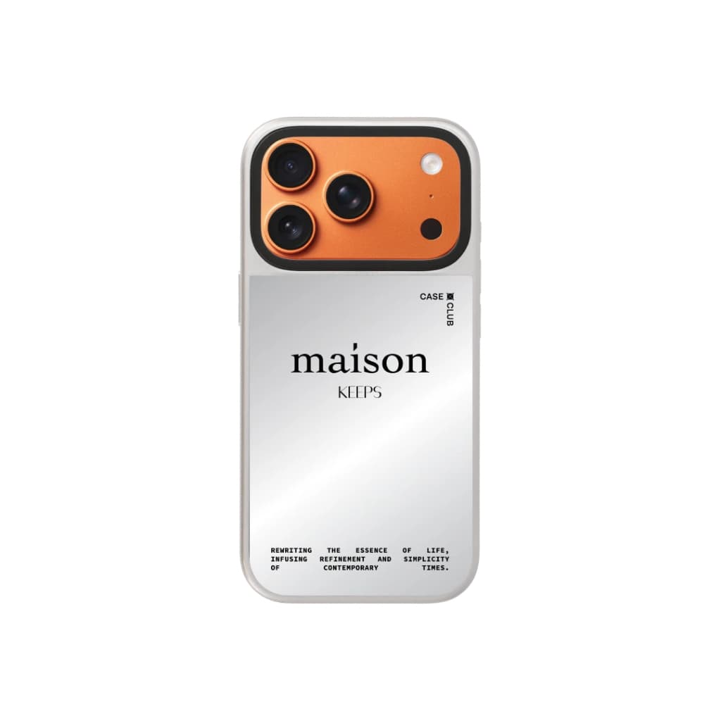 CaseClub เคสไอโฟน เคสกระจก ลาย maison KEEPS The Fundamental maison KEEPS The Fundamental สำหรับ i17 Pro Max/i17 Pro รูปที่ 8