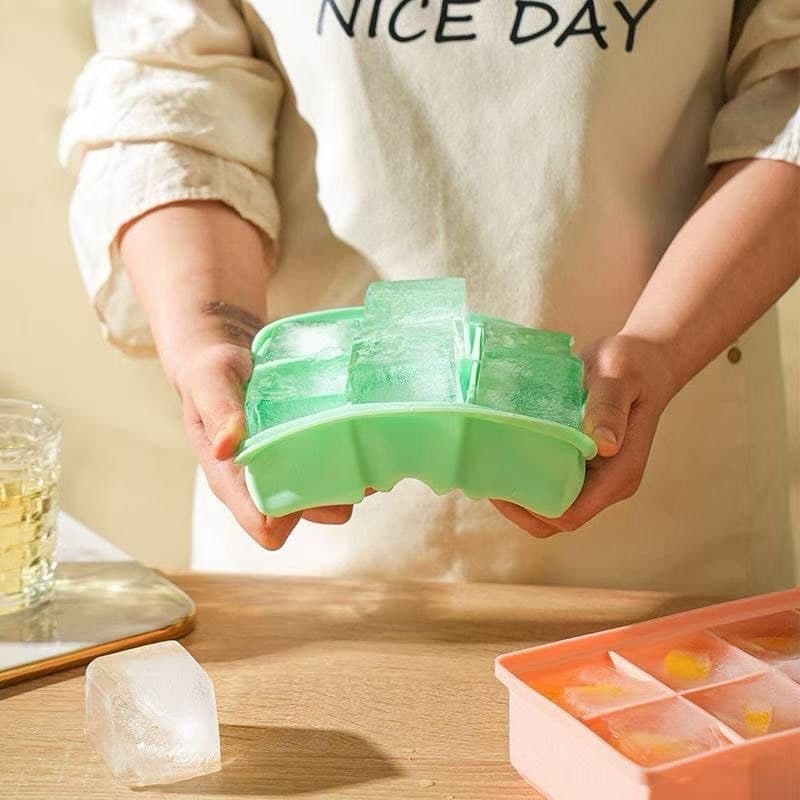 Ice cube Molds แม่พิมพ์น้ำแข็งซิลิโคน ถาดน้ำแข็ง 4/6/8 ช่อง แม่พิมพ์วุ้น พร้อมฝาปิด Food-Grade ปลอดภัยต่อสุขภาพ รูปที่ 7