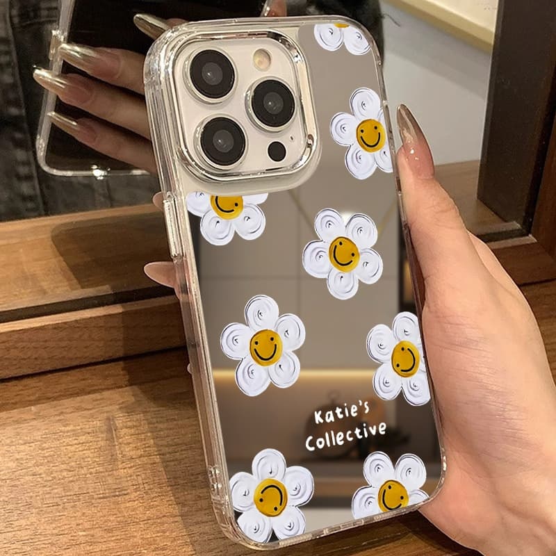 COD Case เคส iPhone 11 13 16 15 14 12 17 Pro Max เคสไอโฟน11 16promax Case ลายดอกไม้ กรณีโทรศัพท์มือถือชุบกระจก รูปที่ 2