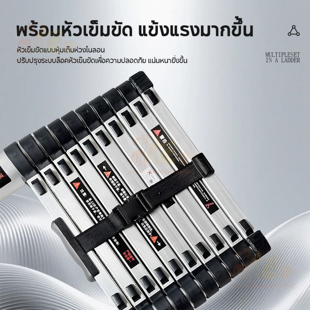 บันได บันไดพับได้ บันไดสแตนเลส บันไดช่าง รับน้ำหนักได้ 500KG ความยาว1.9-6เมตร ยืดหดได้ พกพาสะดวก แข็งแรงไม่โยก ทนทาน รูปที่ 6