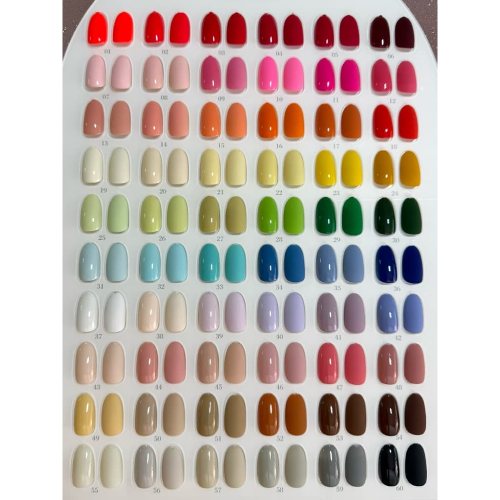 งานสั่งทำเล็บมือปลอมเจลและเล็บเท้าปลอมเจลสีพื้น 69บาท เลือกไซส์ , ทรงเล็บ และระบุรหัสสีลงช่องหมายเหตุ 1-2 วันจัดส่ง รูปที่ 1
