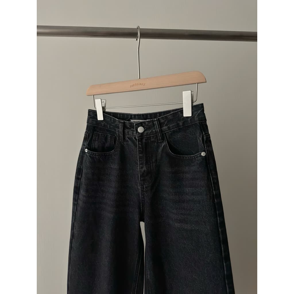 FADTHINGS : thunder black wash denim ทรงเดียวกับ cloud wash denim ค่า รูปที่ 5