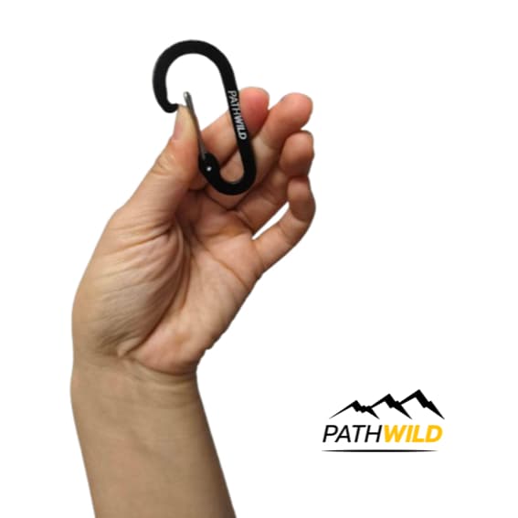 Pathwild Carabiner คาราไบเนอร์ขนาดเล็ก สีดำ สำหรับคล้องพวงกุญแจ ขวดน้ำ แขวนของเล็กๆน้อยๆ น้ำหนักเบา รูปที่ 4