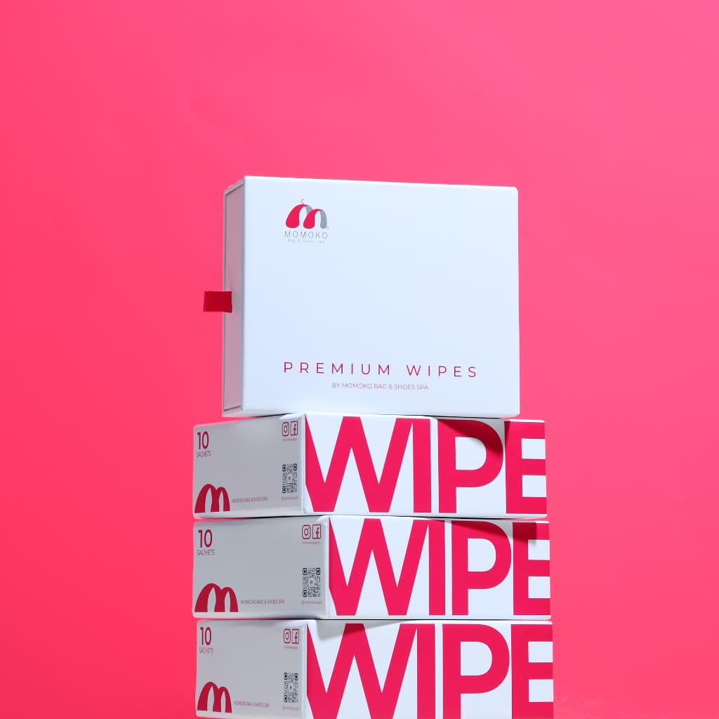 Momoko Premium Wipes กล่อง 10 ซอง (แผ่นเช็ดทำความสะอาดกระเป๋าและรองเท้าหนังแบรนด์เนม) รูปที่ 6
