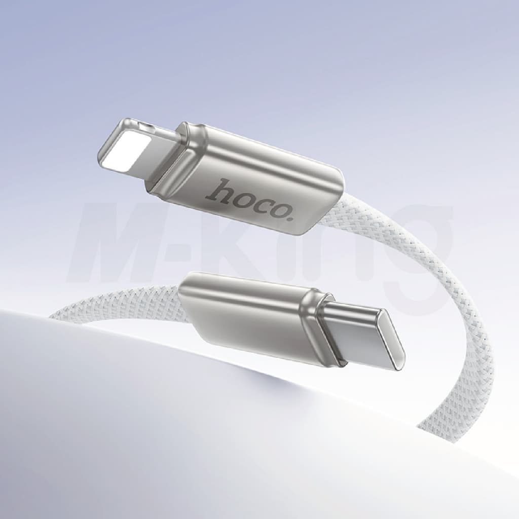 hoco. X125 สายถักไนลอน รองรับการชาร์จรวดเร็ว 60W รองรับ PD ชาร์จเร็ว เข้ากันได้ TypeC/Li ความยาวหนึ่งเมตร รูปที่ 3
