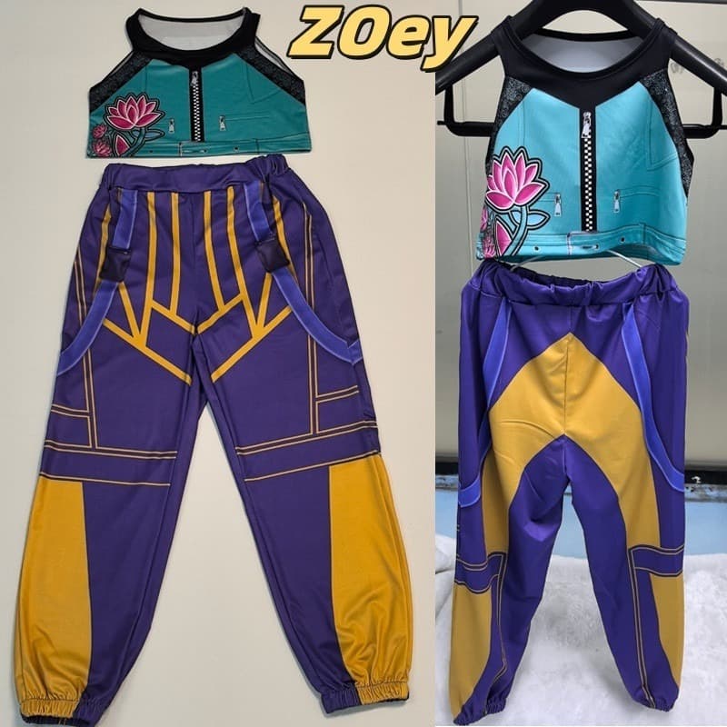 สินค้าจุด/ชุดสูทคอสเพลย์เด็ก แอนิเมชั่นKPOP DEMON HUNTERS RUMI ZOEY MIRA มหกรรมอะนิเมะ/เสื้อฮู้ดซิป รูปที่ 4