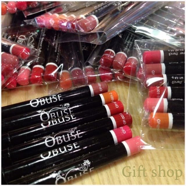 OP-001 Obuse Lips Liner Pencil ดินสอเขียนขอบปาก แท่งเล็ก รูปที่ 4