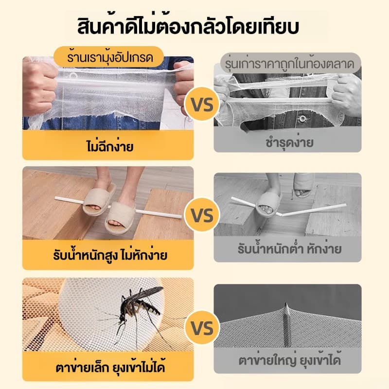 Sunfay มุ้งกันยุง 6 ฟุต มุ้งห้องนอนส่วนตัว 4/5/6/6.6ฟุต มุ้งครอบผู้ใหญ่ 3ประตู แบบมีซิป กันแมลง พกพาสะดวก รูปที่ 8