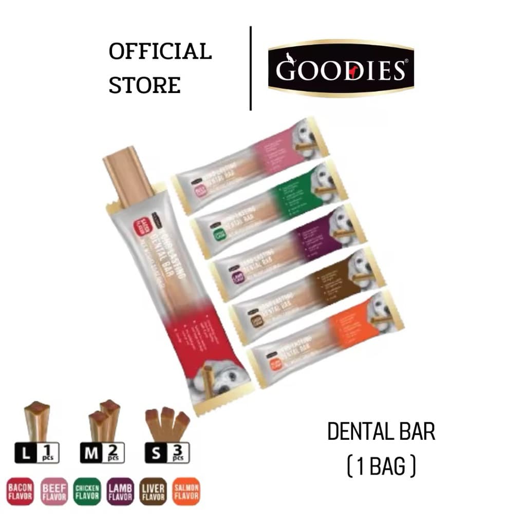 ขนมขัดฟันสุนัข Goodies Dental Bar ขนาด 85 กรัม Goodies Long Lasting เดนทอลบาร์ ขนมขัดฟันสุนัขพันธุ์เล็กและพันธุ์ใหญ่ รูปที่ 3