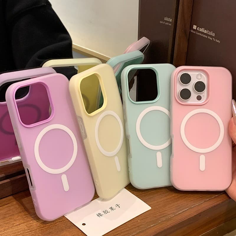 Magnetic 2 in 1 เคสโทรศัพท์มือถือ For Samsung A07 A17 A56 A55 A36 A26 A16 A06 A05S A53 A54 S26 Ultra S25 S24 FE เยลลี่ รูปที่ 1
