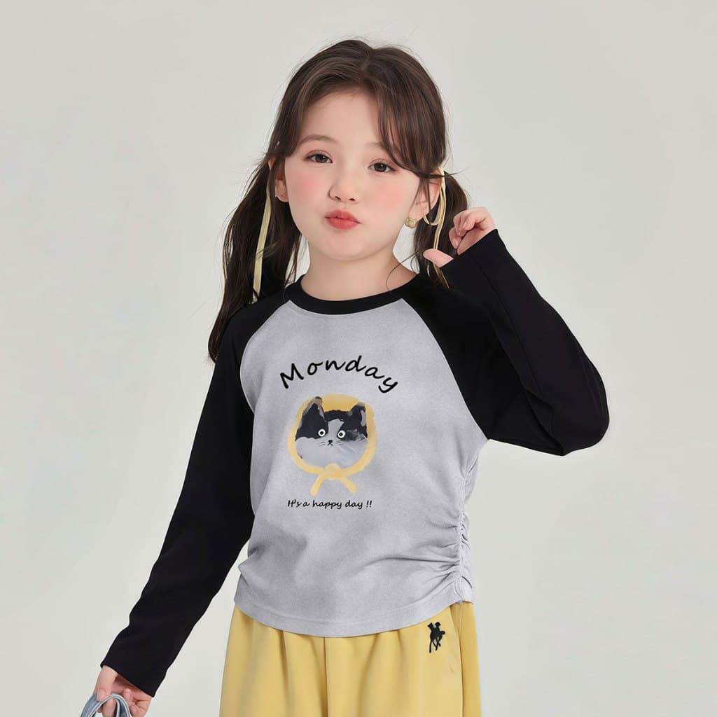 Beryl kidsเสื้อยืดเด็กหญิงเสื้อเด็กแขนยาว คอกลม พิมพ์ลายน่ารัก ลำลองใส่สบาย ใส่ได้หลายโอกาส ผ้านุ่ม งานดี รูปที่ 2