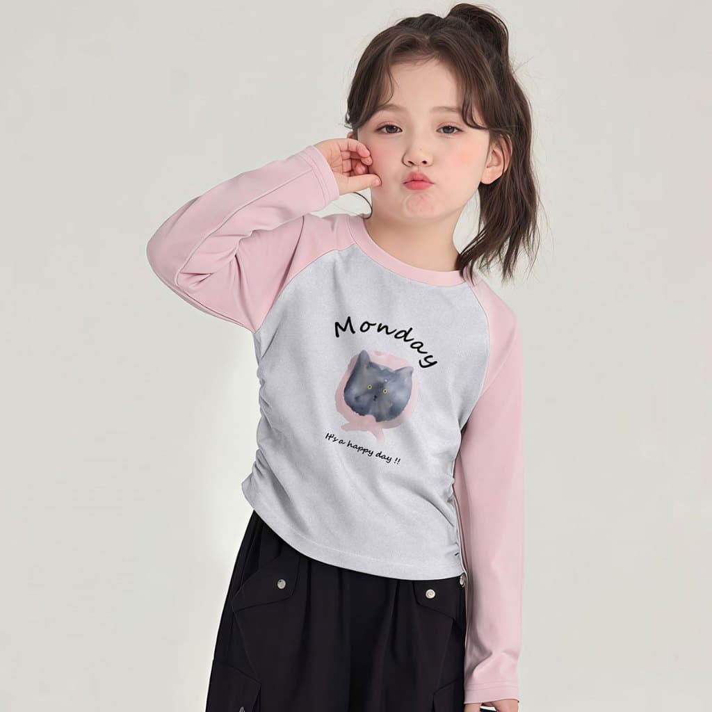Beryl kidsเสื้อยืดเด็กหญิงเสื้อเด็กแขนยาว คอกลม พิมพ์ลายน่ารัก ลำลองใส่สบาย ใส่ได้หลายโอกาส ผ้านุ่ม งานดี รูปที่ 3
