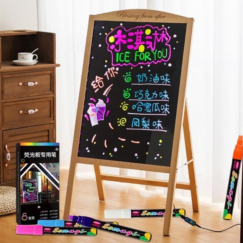 8 ชิ้น ปากกาชอล์กน้ำ ชอล์คมาร์คเกอร์ 7MM Liquid Chalk Markers ปากกาเขียนกระจก กระดานดําภาพวาดปากกา ไร้ฝุ่นลบได้ รูปที่ 9