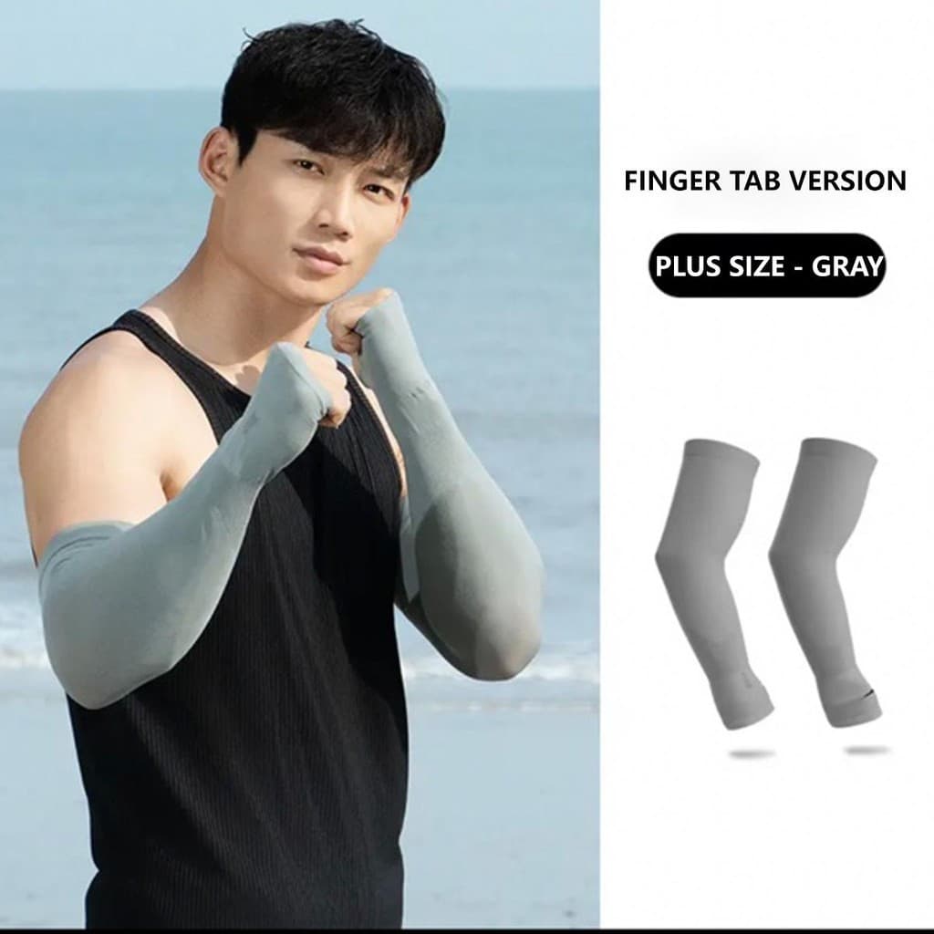 SOLOEVER XXL Plus Size ปลอกแขน ขนาดใหญ่ บางเบา ปลอกแขนกันแดด และกว้างขึ้น เหมาะทั้งผู้ชาย และผู้หญิง รูปที่ 8