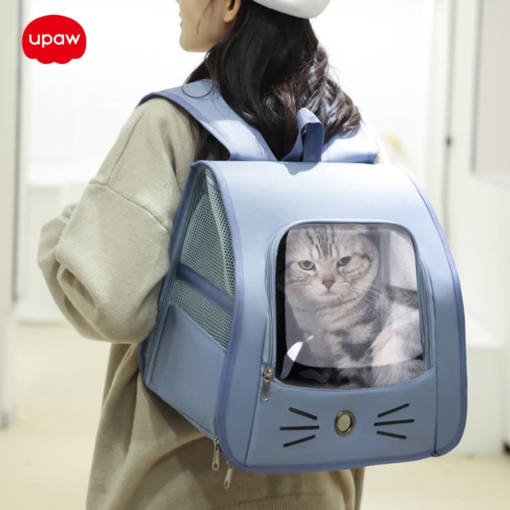15kg กระเป๋าเป้แคทแพ็คกระเป๋าแมวพกพาแบบพับเก็บได้, รถเข็นสัตว์เลี้ยง，กล่องเดินทางสำหรับสัตว์เลี้ยง，สัตว์เลี้ยงออกไป รูปที่ 5