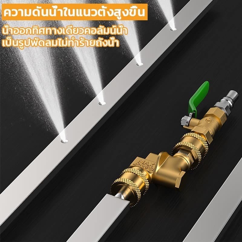 100/120CM!หัวฉีดพ่นน้ำแบบบางพิเศษ ฉีดล้างแผงรังผึ้งหม้อน้ำ พร้อมข้อต่อตรง & ข้อต่อพับได้ 180° หัวฉีดน้ำ หัวพ่นน้ำ เตรียม รูปที่ 2