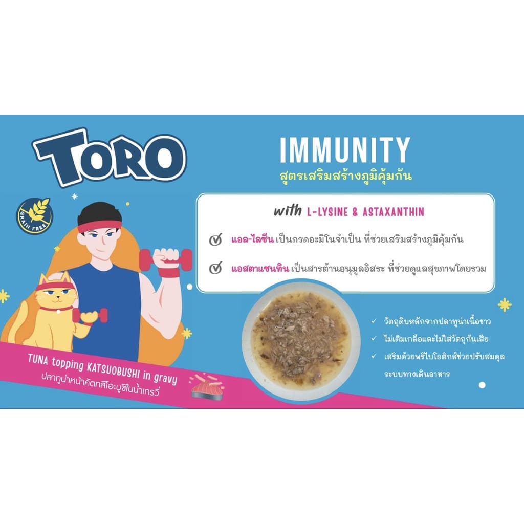 Toro Healthy Cat Pouch 70g โทโร่ อาหารเปียกแมว เพื่อสุขภาพที่ดีบรรจุ 70g รูปที่ 3