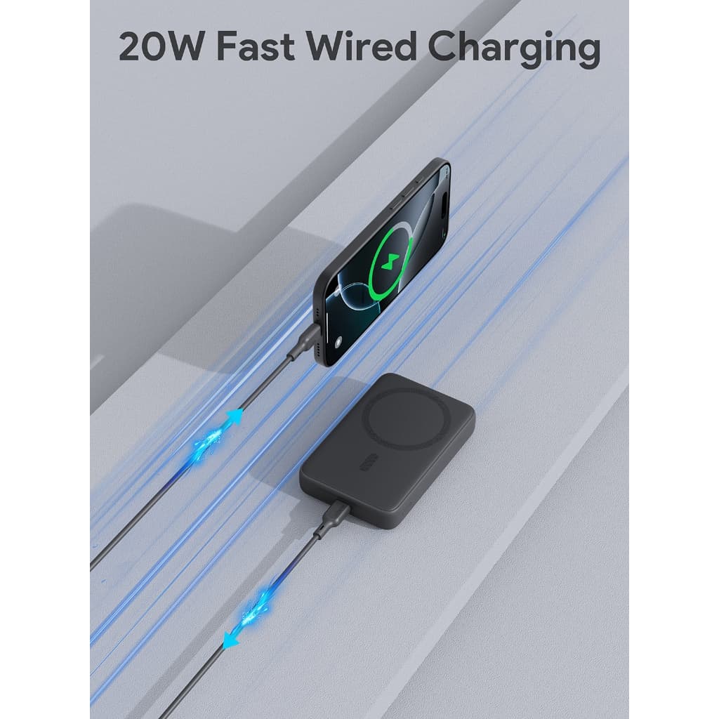 AUKEY PB-MS04 10000mAh Qi Magnetic พาวเวอร์แบงค์ไร้สาย Power Bank รองรับ iPhone 17/16/15/14 รูปที่ 4
