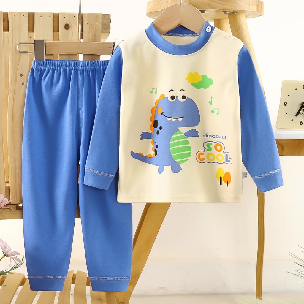 BEAR BABY ชุดนอนแขนยาว ขายาว เสื้อผ้าเด็ก ชุดนอนกันหนาว ผ้าcotton อายุ6เดือน-5ปี รูปที่ 4