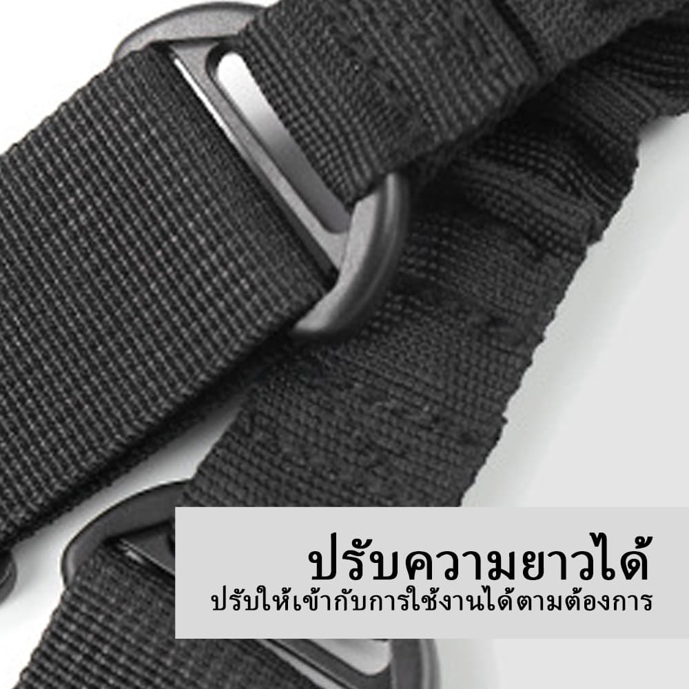สายสะพายยุทธวิธีแบบสลิงจุดเดียว พร้อมตัวปรับความยาว สายรัดไนลอนทนทาน ใช้งานกลางแจ้งได้หลายรูปแบบ รูปที่ 8
