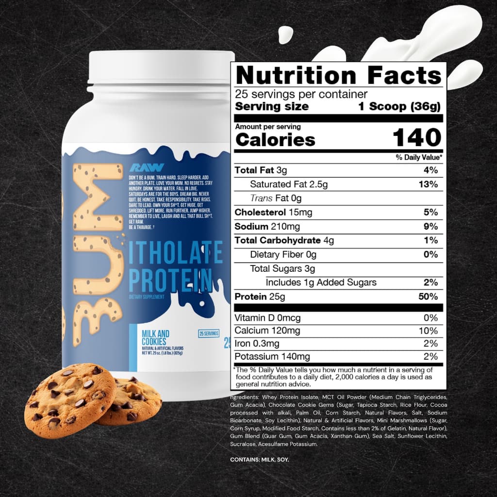 RAW Nutrition CBUM Itholate Protein 2 LBS, CBUM, Whey Protein, RAW เพิ่มพลังงาน รูปที่ 2