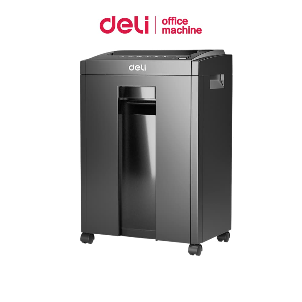 Deli เครื่องทำลายเอกสาร 23L เครื่องย่อยกระดาษ A4/CD ครั้งละ8แผ่น ย่อยละเอียด 2x12มม. Paper shredder รูปที่ 1