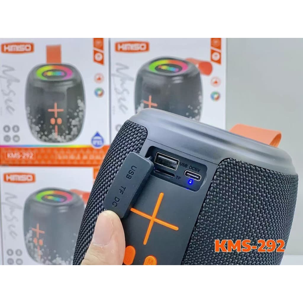 ส่งด่วนจากไทยลำโพงบลูทูธไร้สาย ขนาดมินิ รุ่น KMS-292 พร้อมสายหิ้ว พกพกง่าย USB/TF/BT/TWS รูปที่ 3